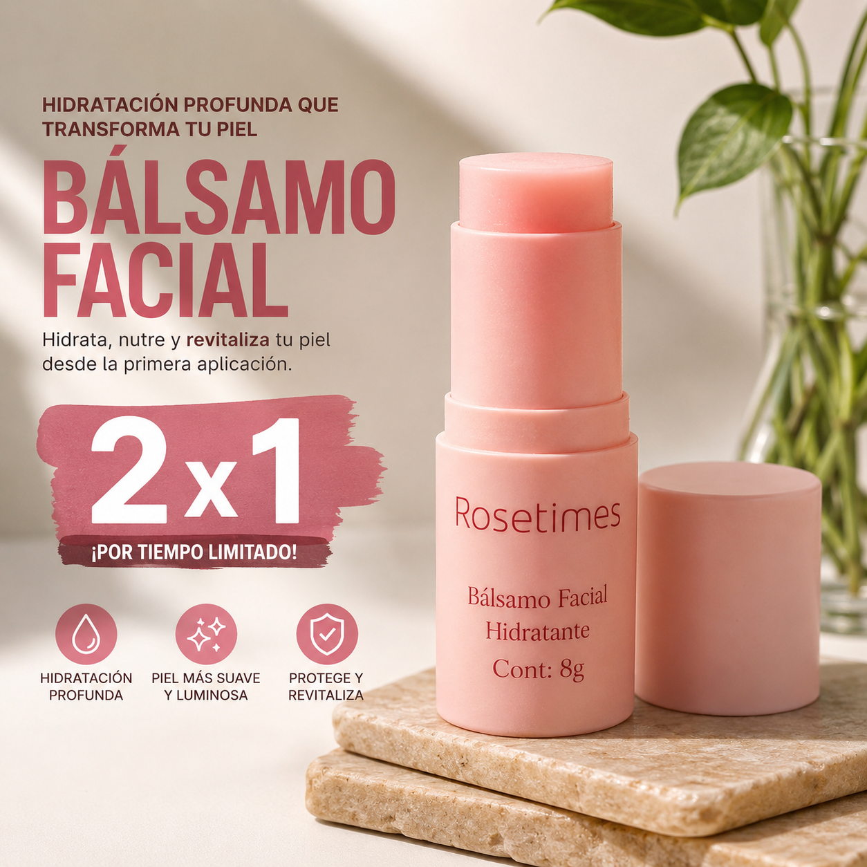 Rosetimes® - Bálsamo Facial Hidratante Antiarrugas🌸 Lleva 2 y Paga 1😱